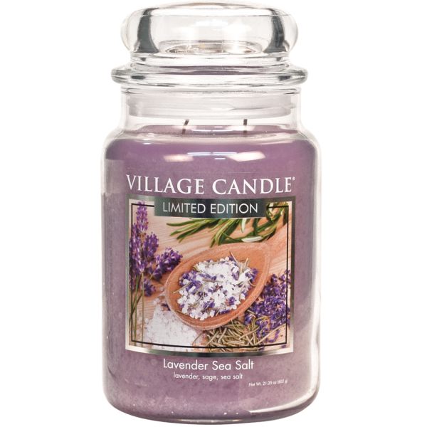 Lavender Sea Salt 602g Kerze von Village Candle