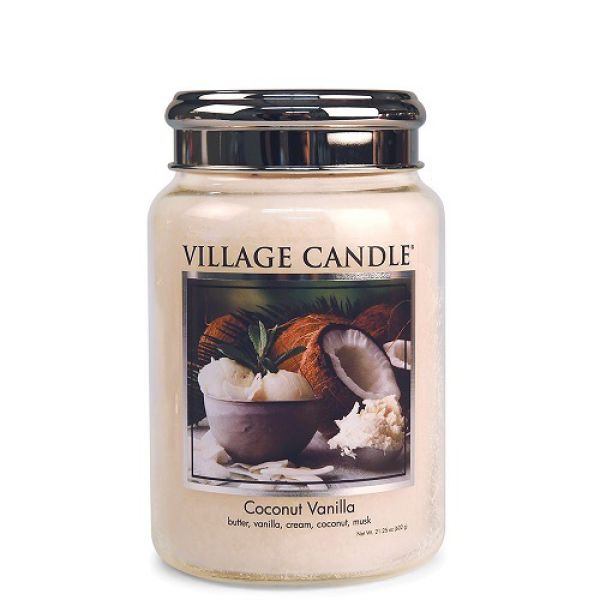 Coconut Vanilla 602g Kerze von Village Candle