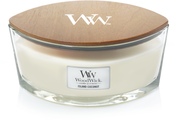 Island Coconut Ellipse 454g Duftkerze von WoodWick Island Coconut Ellipse 454g Duftkerze von WoodWick