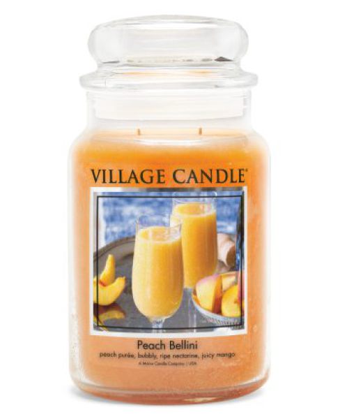 Peach Bellini 602g Kerze von Village Candle