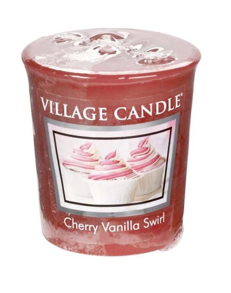 Village Candle Cherry Vanilla Swirl Votivkerze
