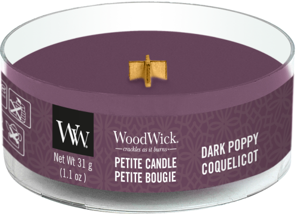 Dark Poppy Petite Candle von WoodWick
