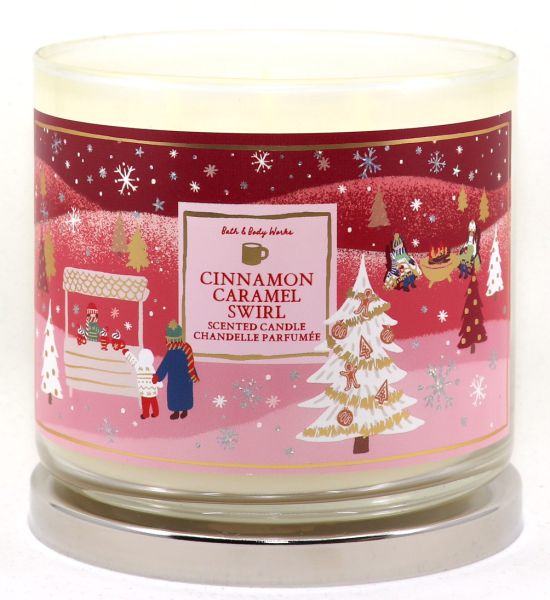 Cinnamon Caramel Swirl 411g Kerze von Bath and Body Works